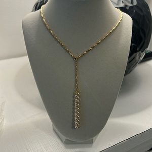 White House black market gold necklace with pearls
